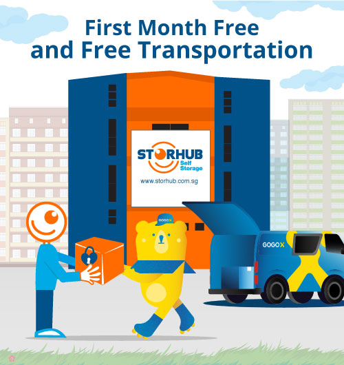 First month FREE storage and FREE transportation