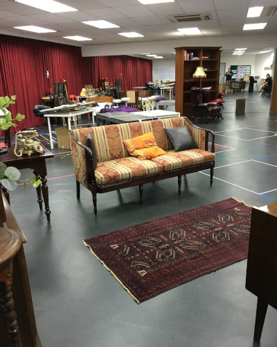 Pangdemonium’s inventory of furniture and props with designs from different eras
