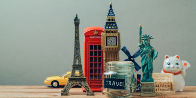 Collecting travel souvenirs from your holidays for keepsakes