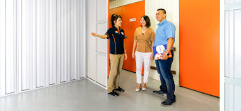 Providing friendly and professional service during storage unit viewing
